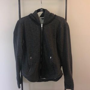Dark grey athleta hooded full zip